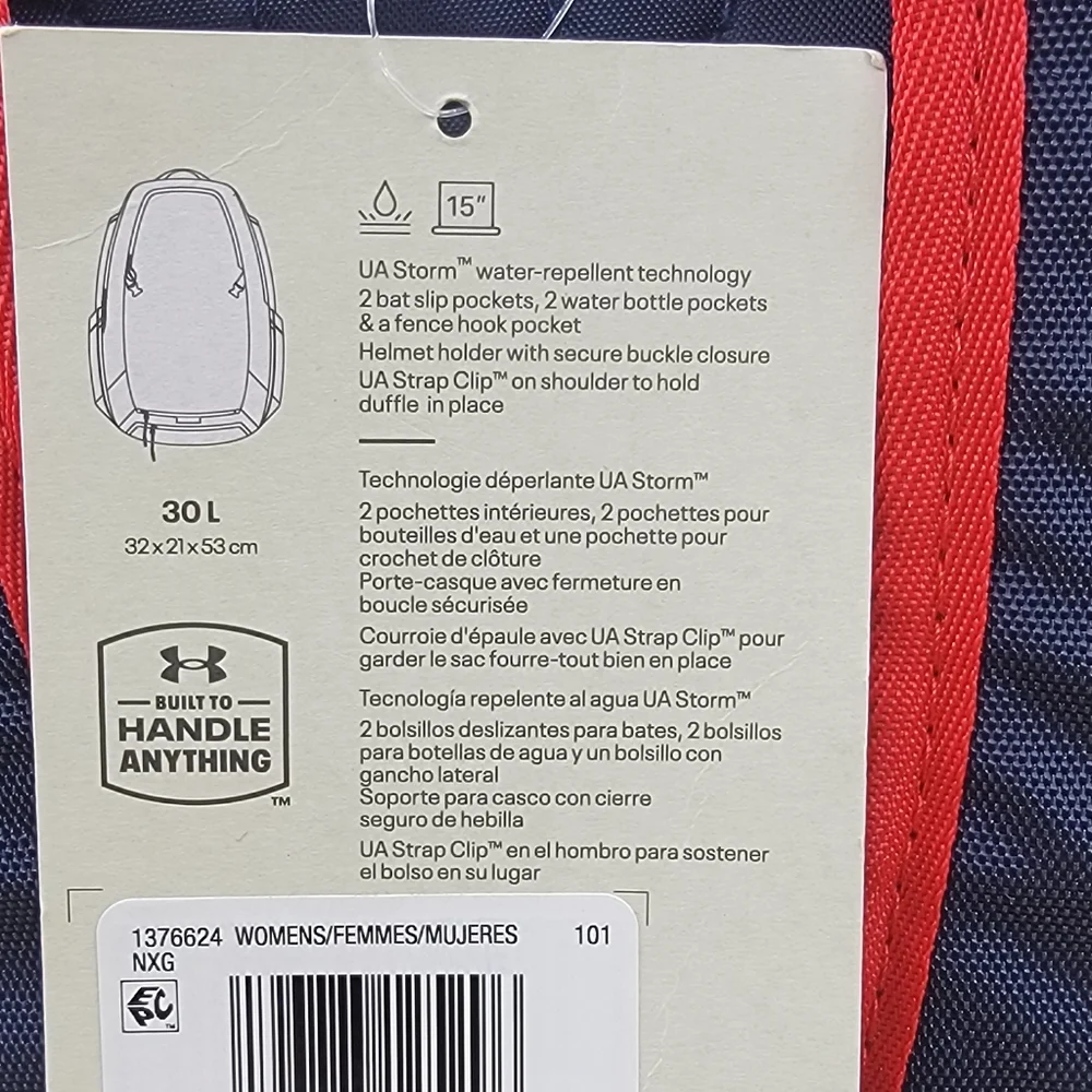 Under Armour Storm Utility Softball Backpack Bat Bag Cleats Girl's Women's New